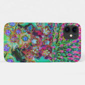 Psychedelische Abstract Groovy Paarse Sedum Case-Mate iPhone Case (Achterkant (horizontaal))