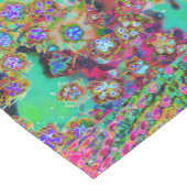 Psychedelische Abstract Groovy Paarse Sedum Korte Tafelloper (Hoek)