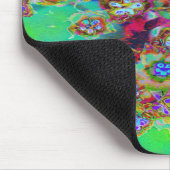 Psychedelische Abstract Groovy Paarse Sedum Muismat (Hoek)