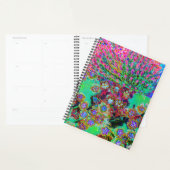 Psychedelische Abstract Groovy Paarse Sedum Planner (Display)