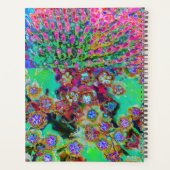 Psychedelische Abstract Groovy Paarse Sedum Planner (Achterkant)