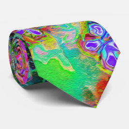 Psychedelische Abstract Groovy Paarse Sedum Stropdas