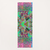 Psychedelische Abstract Groovy Paarse Sedum Yogamat (Voorkant)