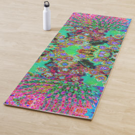 Psychedelische Abstract Groovy Paarse Sedum Yogamat