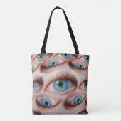 Psychedelische abstracte achtergrond van vervormd  tote bag (Achterkant)