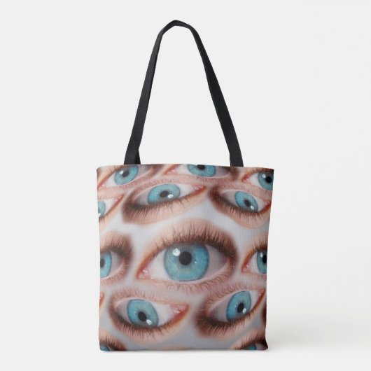 Psychedelische abstracte achtergrond van vervormd tote bag (Achterkant)