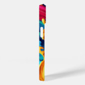 Psychedelische Abstracte kleurrijke verfstreken Case-Mate iPhone Case (Achterkant / Rechts)