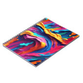 Psychedelische Abstracte kleurrijke verfstreken Notitieboek (Linkerzijde)