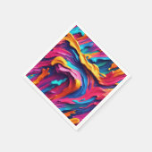 Psychedelische Abstracte kleurrijke verfstreken Servet (Hoek)