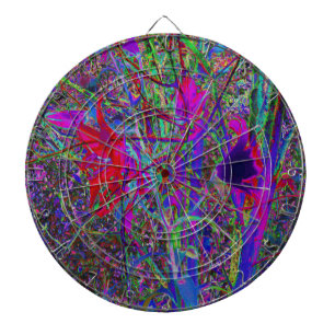 Psychedelische Abstracte Regenboog Kleuren Lelie T Dartbord