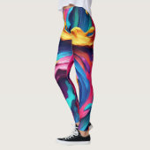 Psychedelische Abstracte verfberoertes Leggings (Links)