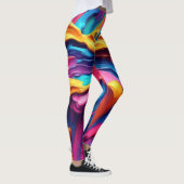 Psychedelische Abstracte verfberoertes Leggings (Rechts)