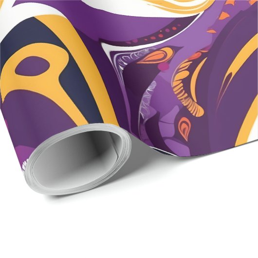 Psychedelische Abstracte wervelingen geschenken vo Cadeaupapier (Rol Hoek)