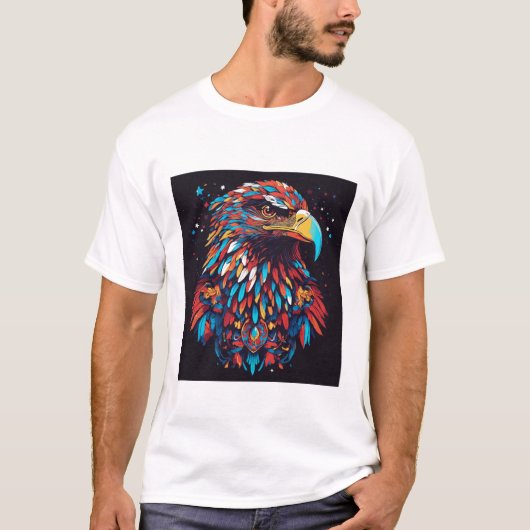 psychedelische adelaarsblik t-shirt (Voorkant)