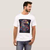 psychedelische adelaarsblik t-shirt (Voorkant volledig)