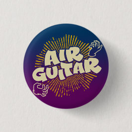 Psychedelische Air Guitar Retro Flair Pinback Ronde Button 3,2 Cm