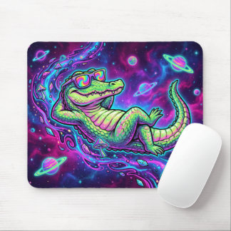 Psychedelische Alligator Surrealistische Ruimte Muismat