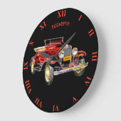 Psychedelische  Antiek gloeiende neonauto Grote Klok (Hoek)