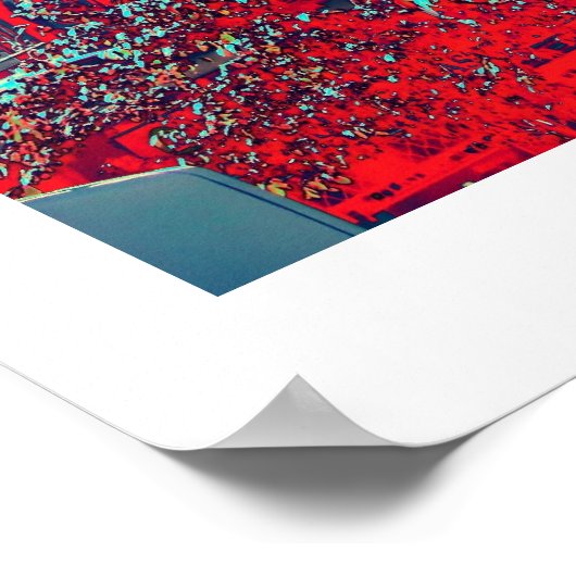 psychedelische architecturaal poster afdrukken (Hoek)