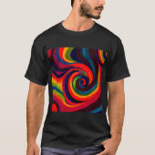 Psychedelische Art Design - wervelende kleurpatron T-shirt (Voorkant)