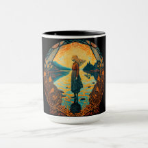 Psychedelische Art Nouveau Mok | Trippy Cadeau