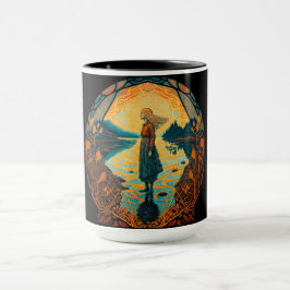 Psychedelische Art Nouveau Mok | Trippy Cadeau