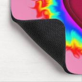 Psychedelische Aura Dubbel Hart Muismat (Hoek)