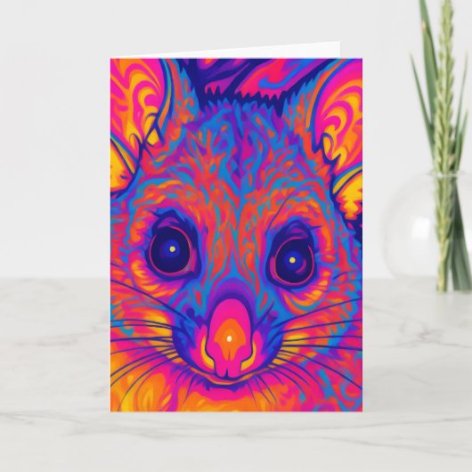 psychedelische Australische Bushtailed possum Kaart (Voorkant)