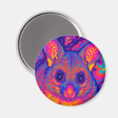 psychedelische Australische Bushtailed possum Magneet (Voorkant / Achterkant)
