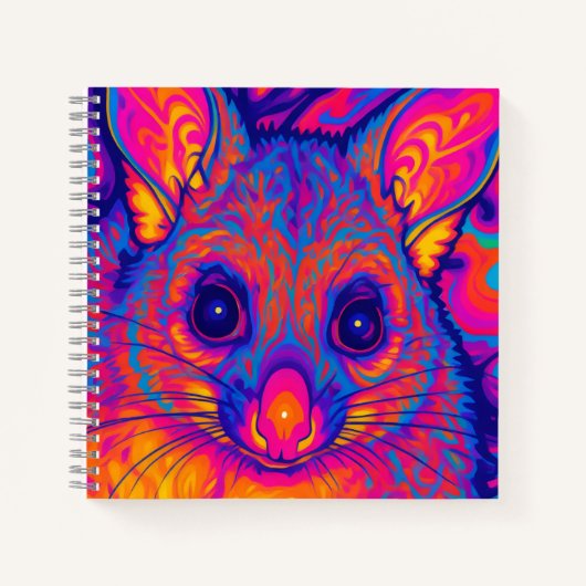 psychedelische Australische Bushtailed possum Notitieboek (Voorkant)