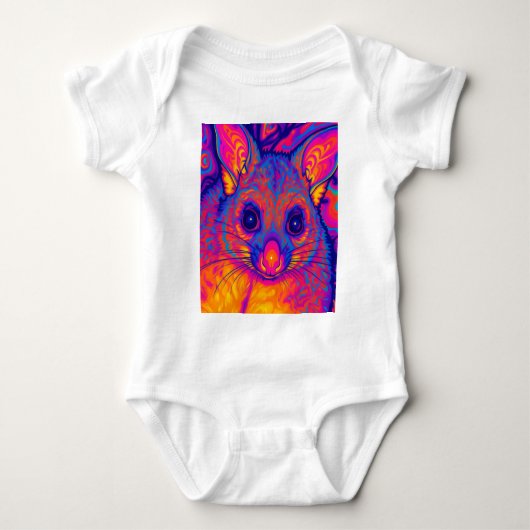 psychedelische Australische Bushtailed possum Romper (Voorkant)