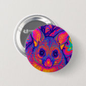 psychedelische Australische Bushtailed possum Ronde Button 5,7 Cm (Voorkant /achterkant)