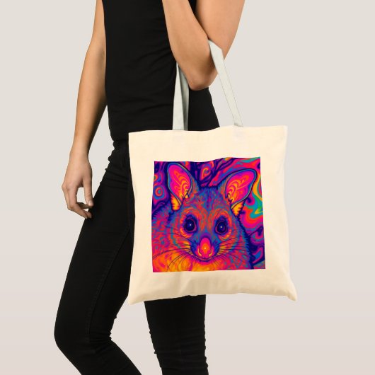 psychedelische Australische Bushtailed possum Tote Bag (Voorkant (product))