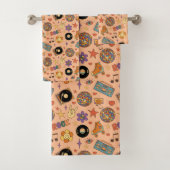 Psychedelische badhanddoek 60s Groovy kleurensplas Bad Handdoek (Insitu)