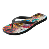 Psychedelische ballonnen kleurrijke Creëer Teensli Teenslippers (Schuin)