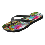 Psychedelische ballonnen kleurrijke Creëer Teensli Teenslippers (Schuin)