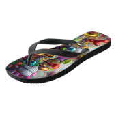 Psychedelische ballonnen kleurrijke Creëer Teensli Teenslippers (Schuin)