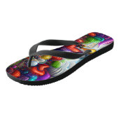 Psychedelische ballonnen kleurrijke Creëer Teensli Teenslippers (Schuin)