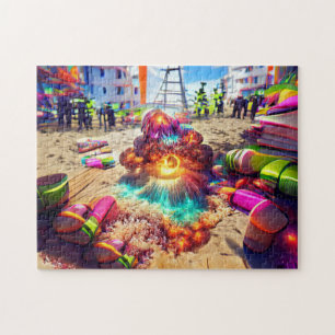 Psychedelische Ballonnen Welkom Thuis Legpuzzel
