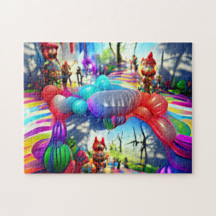 Psychedelische Ballonnen Welkom Thuis Legpuzzel
