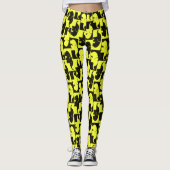 Psychedelische Banaan Olifant Dier Patroon Leggings (Voorkant)