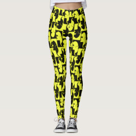 Psychedelische Banaan Olifant Dier Patroon Leggings