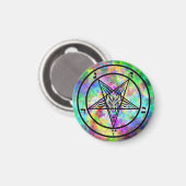 Psychedelische Baphomet Magneten (Voorkant / Achterkant)