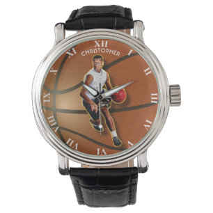 Psychedelische Basketball Player met gloed Horloge