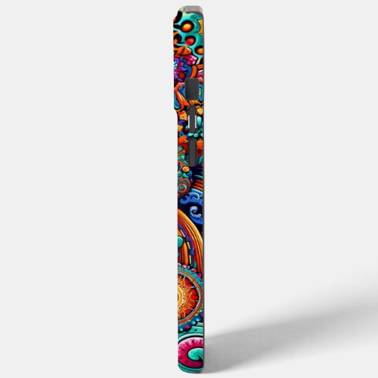 Psychedelische Batik Gitaar Art-Kleurrijke Retro M Case-Mate iPhone Case (Achterkant / Links)
