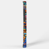 Psychedelische Batik Gitaar Art-Kleurrijke Retro M Samsung Galaxy Hoesje (Rechterkant)