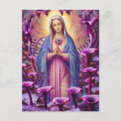 psychedelische bescherming tegen het kwade Maria Briefkaart (Voorkant)