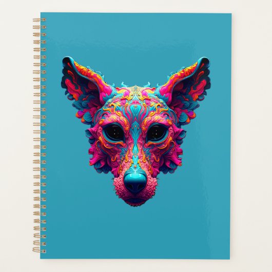 Psychedelische Beste Vriend - Hond Design T-shirt Planner (Voorkant)