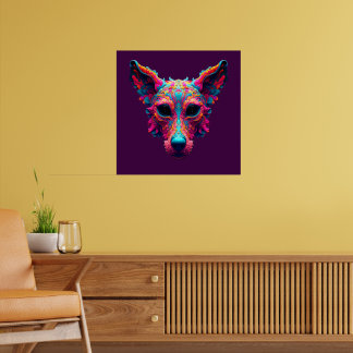 Psychedelische Beste Vriend - Hond Design T-shirt Poster