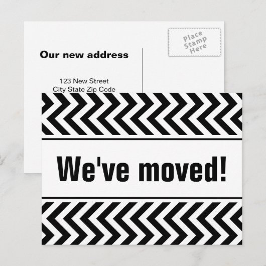 Psychedelische bewegende briefkaarten | zig-zag-st (Voorkant / Achterkant)